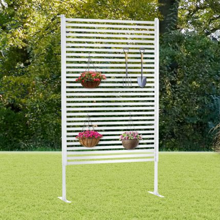 White Outdoor Privacy Screen main image