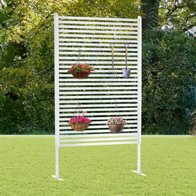 White Outdoor Privacy Screen main image
