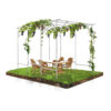 White Extra High Grape Vine Grid Main Picture