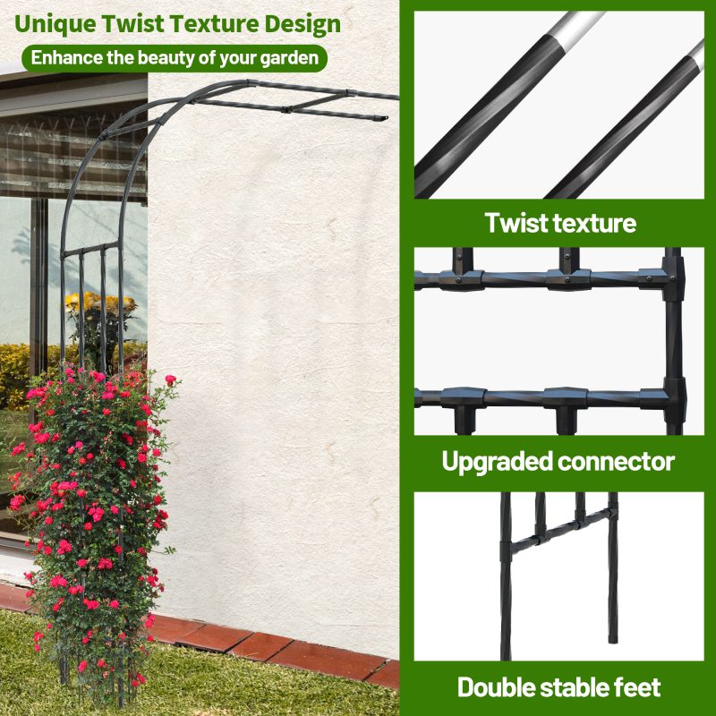 Half Side Garden Arch Trellis Detail Display