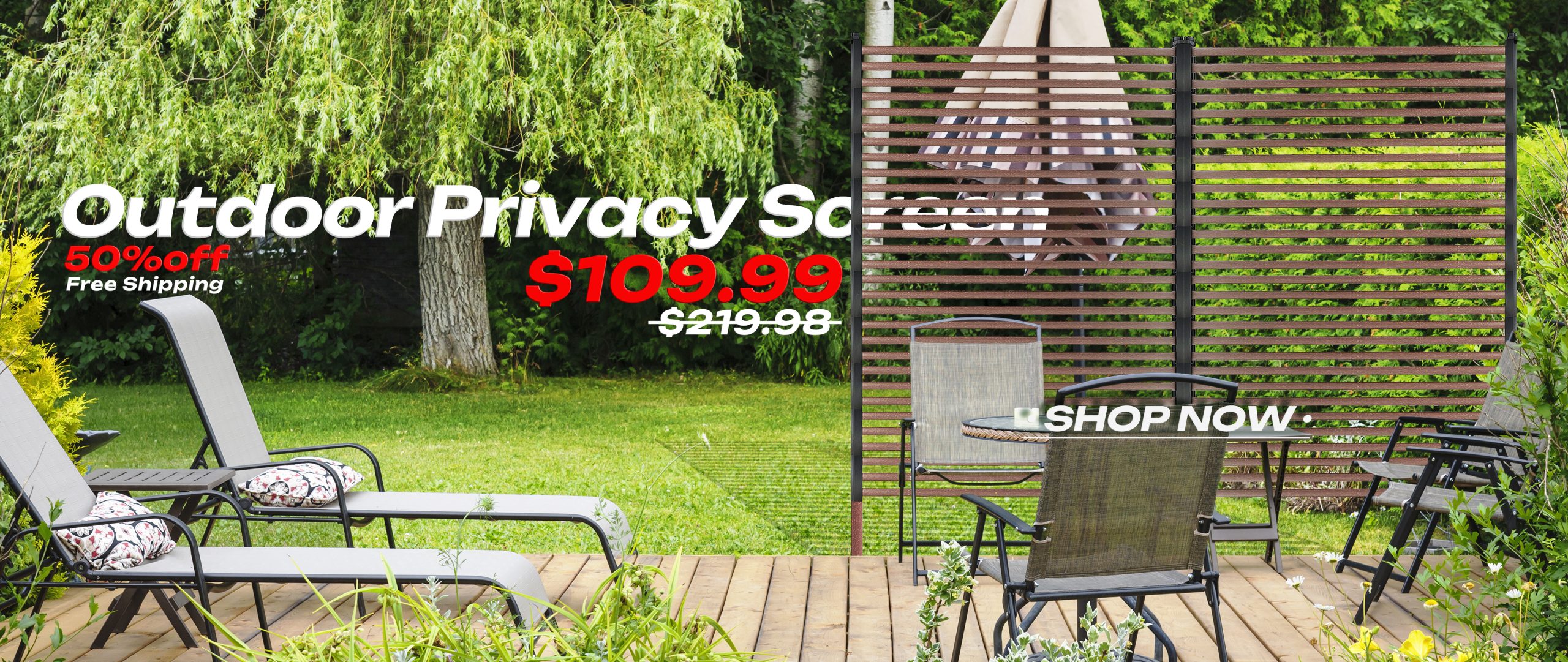 Outdoor Privacy Screen 50%off,Suitable for backyard, balcony, terrace