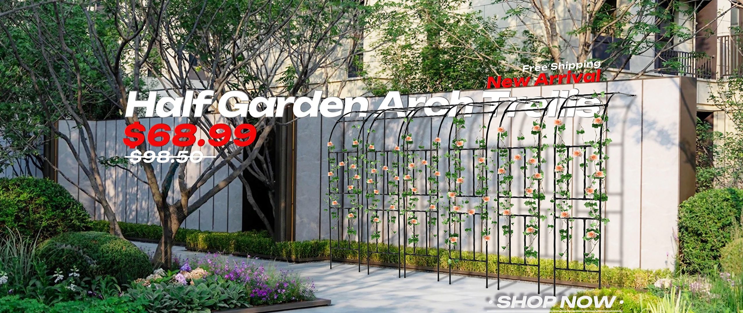 Half Garden Arch Trellis 30%off,New Arrival,Suitable for backyard, garden, farm