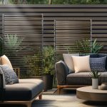 Privacy screen in the yard