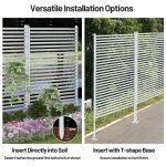 Two installation methods for the feet of White Outdoor Privacy Screen