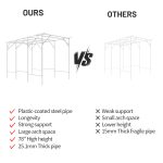White Extra Tall Grape Vine Trellis compared to competitors
