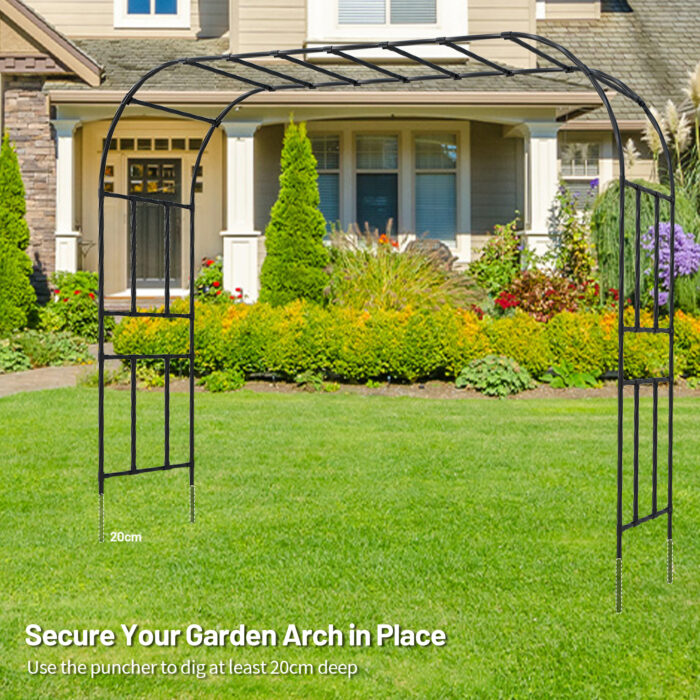 Metal Garden Arch Trellis Installation Tutorial Metal Garden Arch Trellis Installation Tutorial