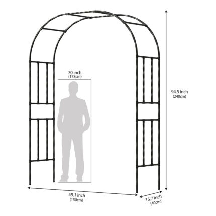 Metal Garden Arch Trellis Size 1