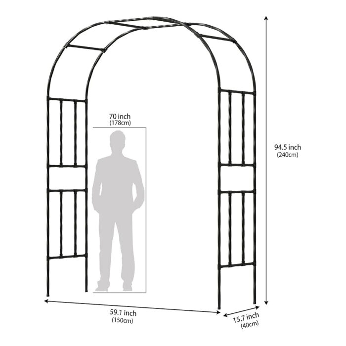 Metal Garden Arch Trellis Size 1 Metal Garden Arch Trellis Size 1