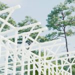 Partial image of White Flat Top Garden Arch Trellis