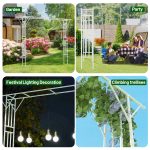 Usage scenarios of White Flat Top Garden Arch Trellis