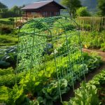Top view of Green Garden Trellis