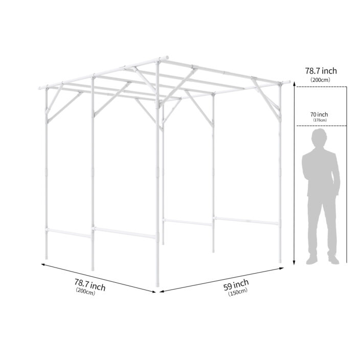 White Extra Tall Grape Vine Trellis Size 1 White Extra Tall Grape Vine Trellis Size 1