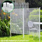 White Outdoor Privacy Screen Top Fixture
