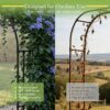 Square tube garden arch trellis — in use