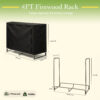 Firewood rack with cover dimensions diagram