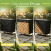 Heavy Duty Firewood Rack with Cover – 3 Opening Options