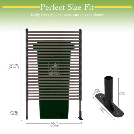 Brown Outdoor Privacy Screen Size 1