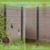 Two installation methods for the feet of Brown Outdoor Privacy Screen Two installation methods for the feet of Brown Outdoor Privacy Screen